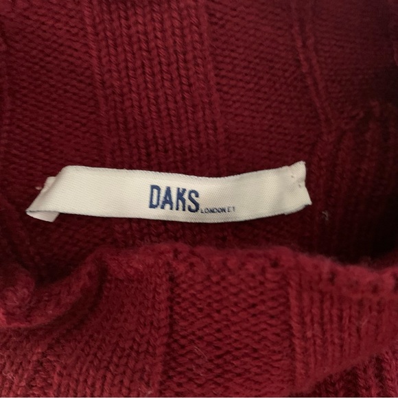 Daks London Wool Mock Neck Knit Sweater Top - Picture 5 of 6